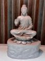 Grey Fiber Buddha Statue