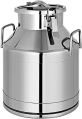 Mecha Stainless Steel Polished Round Silver New Plain steel milk can