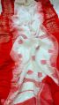 Ladies Red & White Handloom Jamdani Saree