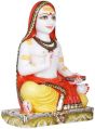 White Painted Marble God Shankaracharya Statue