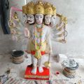 Super white Multicoloured All Marble Panchmukhi Hanuman Statue