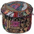 Embroidered Round Ottoman