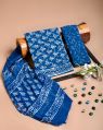 Chiffon dress material bagru hand block printed