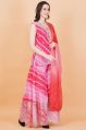Pink Lehariya Printed Georgette Sharara Suit