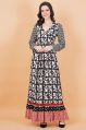 Printed Rayon Full Length Gown