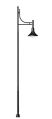 PIPL Black ms single arm garden light pole