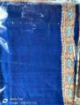 Embroidered Plain blue pashmina shawl