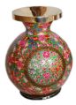 Paper Mache Flower Vase with Brass Lining