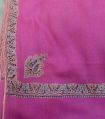 Available in Different Shades of Pink Embroidered Plain pink pashmina shawl