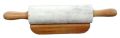 18x2 Inch White Marble Rolling Pin