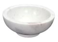 7x3.5 Inch White Marble Bowl
