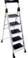Aluminum Silver Black corona 5 step portable ladder