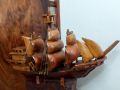 Brown Wooden Sailing Ship Model