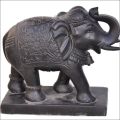 Black Marble Elephant Statue