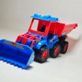 Plastic Blue & Red blue red dumper truck kids toy