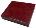 Wooden & Leather Rectangular Maroon New fancy leather jewellery box