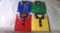 Multi Colour Polo Neck Half Sleeves Polyester kids school uniform tshirt