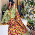 Available in Different Color Printed Embroidered traditional phulkari saree