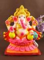 Skandapurvaja Eco Friendly Ganesha With Pagdi 8.5 Inches Idol/Ganpati Murti