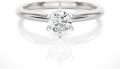 GIA CERTIFIED ROUND NATURAL DIAMOND SOLITAIRE RING WHITE GOLD