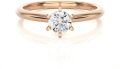 Solitaire Natural Round Cut Diamond Engagement Ring Rose Gold