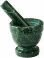 Green marble mortar