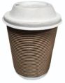 250ml 8oz Ripple Paper Cup with Bagasse Lid