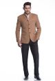 Polyester Full Sleeves Plain mens brown blazer