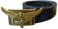 A M Party belt Leather brass Polished Pure Leather Regular Golden1 Printed Belts