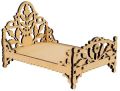 Laser Cut Wooden Doll Bed
