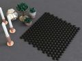 Polished Rectangular Shyam Cera Decorative Tiles penny round black porcelain mosaic tiles