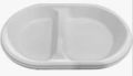 Bagasse 2 Compartment White Oval Tray