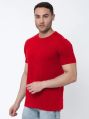 Mens Plain Red Round Neck T-Shirt