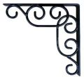 Metal Powder Coated Available in Different Shapes Black White Garden Deco hanging basket wall brackets