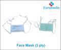 Non Woven Green Blue Euromedix Healthcare Disposable Face Mask