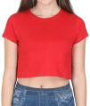 Polyester Cotton Available in Many Colors Plain ladies crop tops
