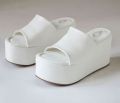 ladies white wedges