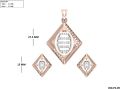 JRD-PS-09 Ladies Rose Gold Pendent Set