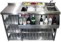 Silver Stainless Steel bar counter cocktail station