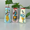 handpainted terracotta vases