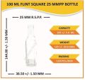 100ml Olive Oil Square Glass Bottle