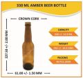 330ml Amber Beer Glass Bottle