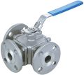 Stainless Steel Silver Flanged End Ball Valve