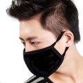 Black cotton reusable face mask