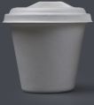 White 220ml sugarcane bagasse cup