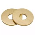 Polished Golden brass plain washer