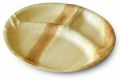 Round Light Brown Plain disposable areca leaf partition plate