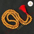 Round Yellow 5 mukhi pathri rudraksha mala