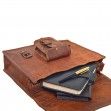 The Icon Pocket Vintage Leather Laptop Bag