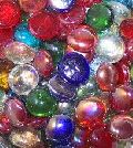 coloured glass pebbles